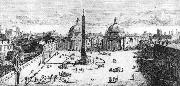 WITTEL, Caspar Andriaans van View of the Piazza del Popolo, Rome oil painting reproduction